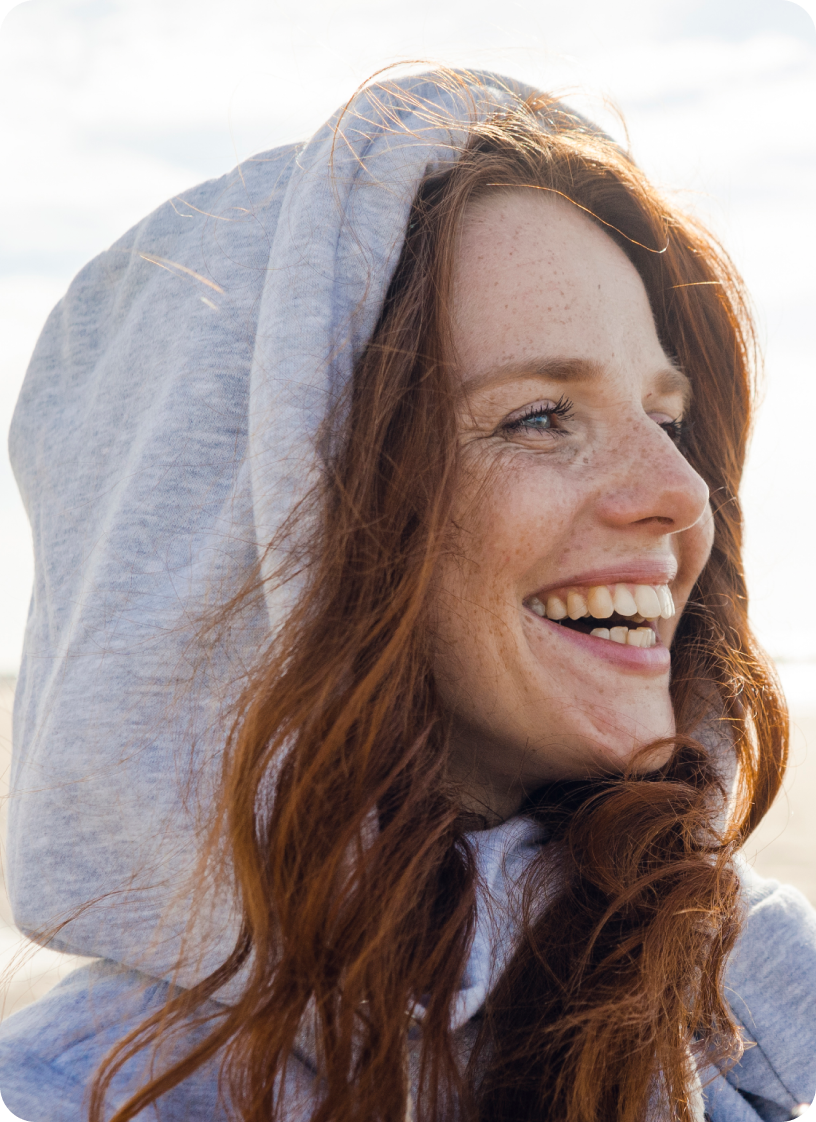 Woman smiling