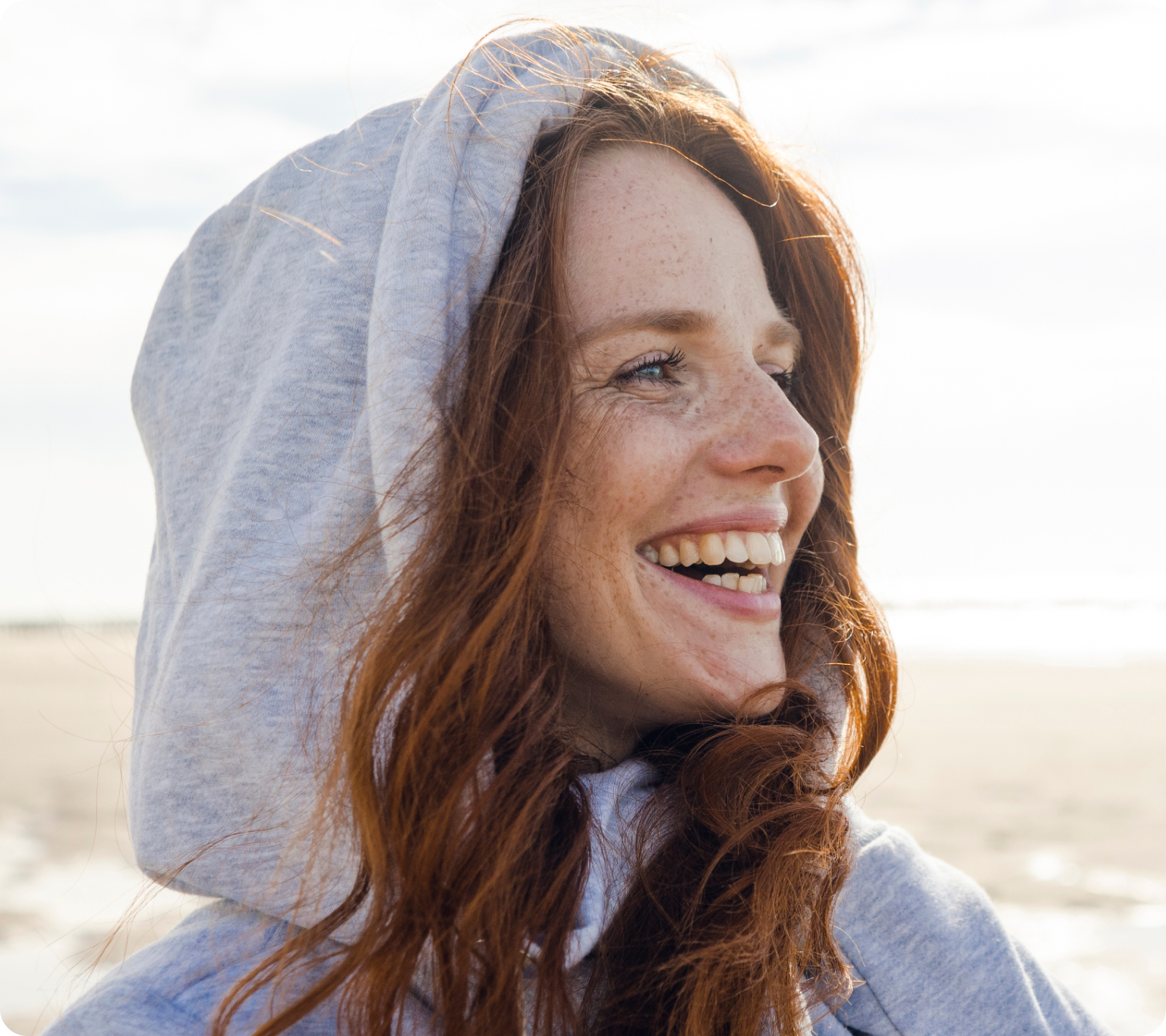 Woman smiling