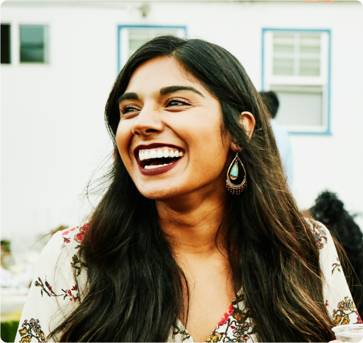 Woman smiling