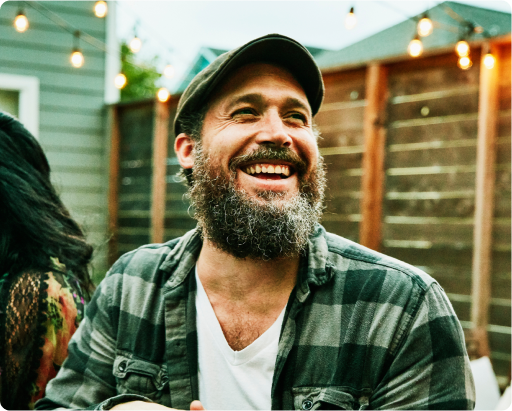 Man smiling